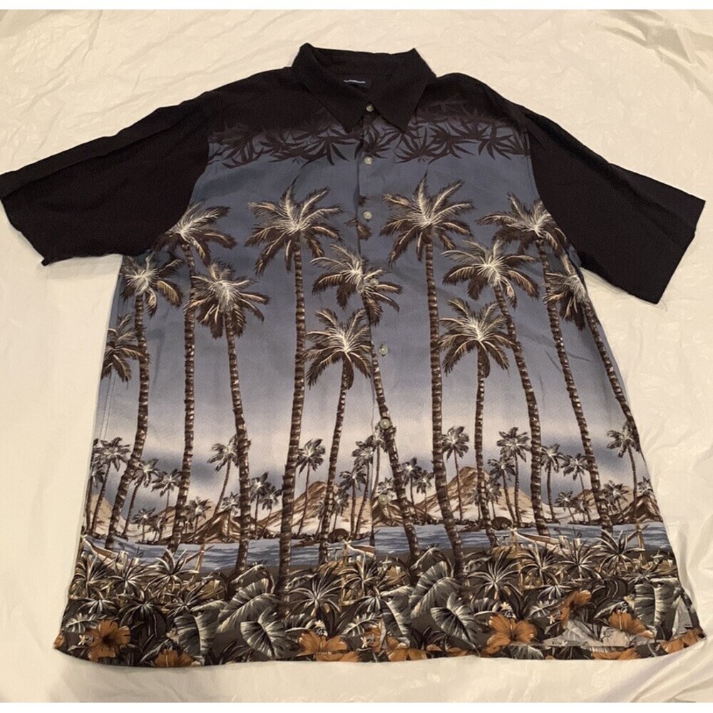Croft and Barrow Short Sleeve Button Up Hawaiian Shirt Size XL